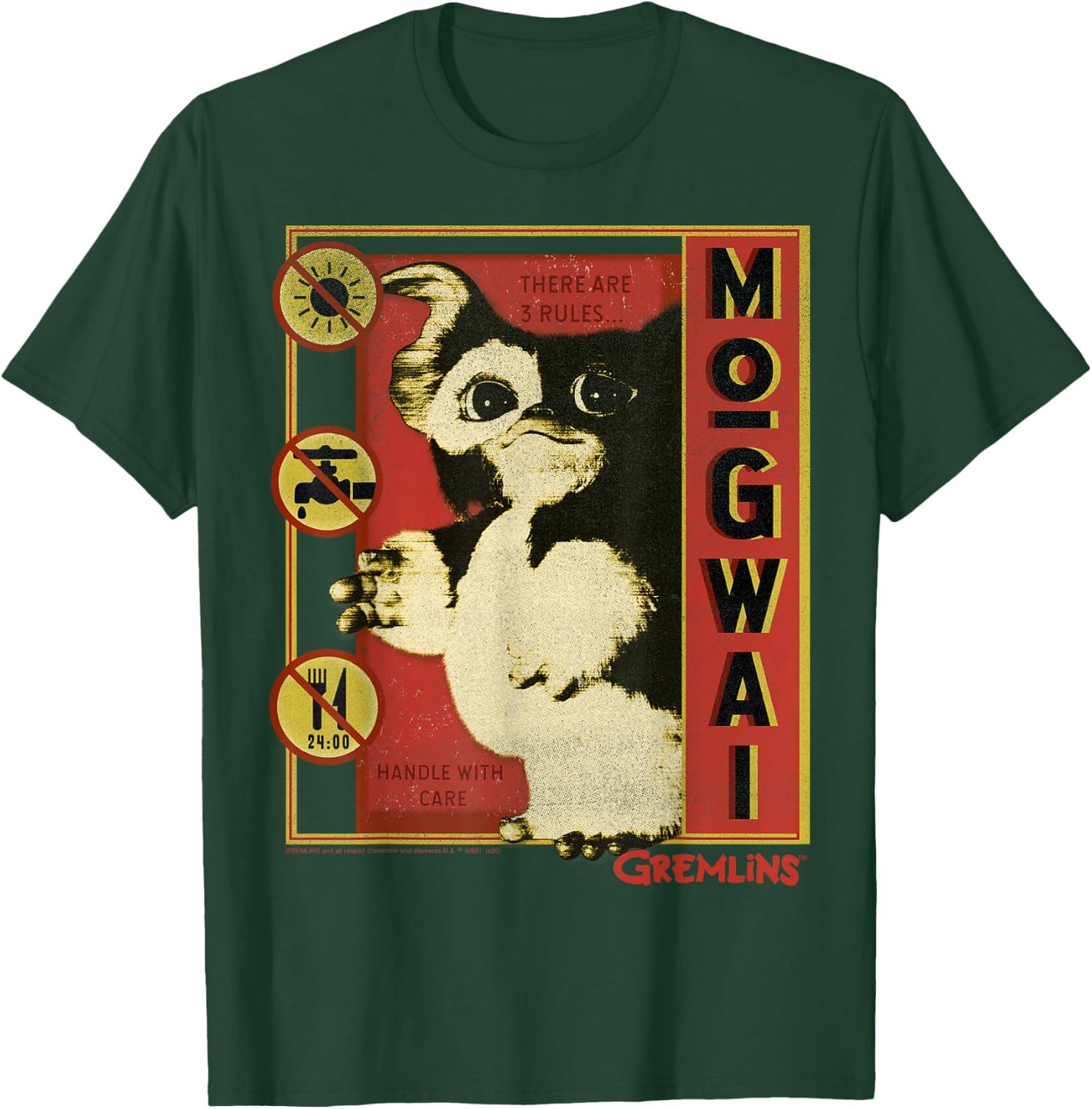 Gremlins Mogwai Three Rules Poster Small T-Shirt - T-Shirt | Forest