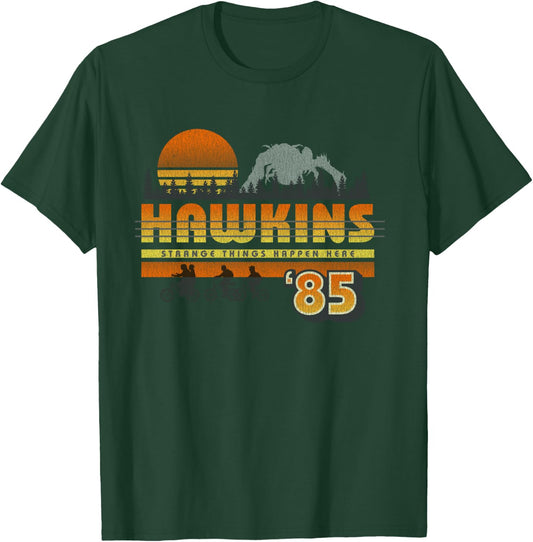 Netflix Stranger Things Hawkins Strange Things 85 Retro T-Shirt - T-Shirt | Forest