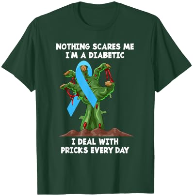 Funny T1D Diabetic Type 1 Diabetes Awareness Halloween T-Shirt - T-Shirt | Forest