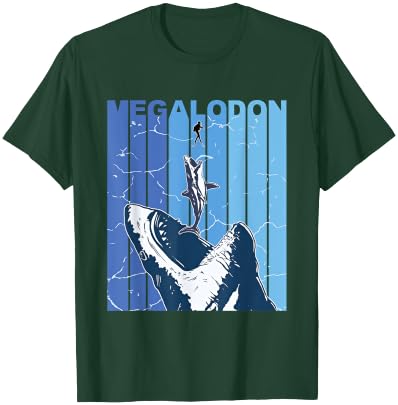 Megalodon White Shark - Giant Shark - Shark Lover Diver T-Shirt - T-Shirt | Forest