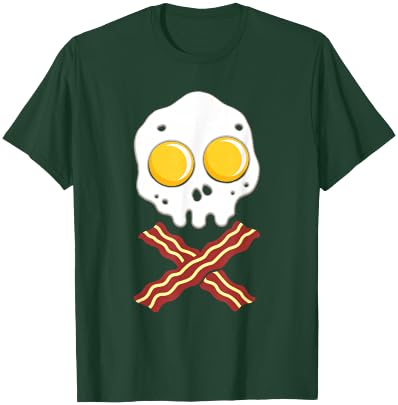Fried Egg with Bacon - Skull Bone - Food T-Shirt - T-Shirt | Forest