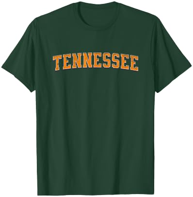 Original Vintage Tennessee Distressed Collegiate Design Text - -Adults, Kids - Black - Short Sleeve - Small - - Regular Fit - Retro - Distressed Design, Retro Style T-Shirt - T-Shirt | Forest