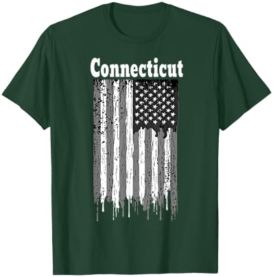 Connecticut American Flag Apparel - Connecticut T-Shirt - T-Shirt | Forest