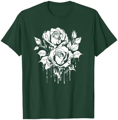 Goth Cool Gothic Occult - Red Rose T-Shirt - T-Shirt | Forest