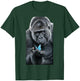 Gorilla Butterfly Artwork funny animal T-Shirt - T-Shirt | Forest