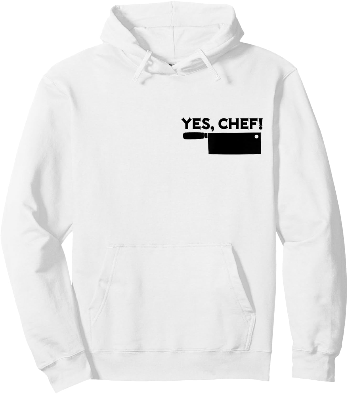 YES, CHEF Professional Sous Chef Simple Text Funny Meme Hoodie - Hoodie | White