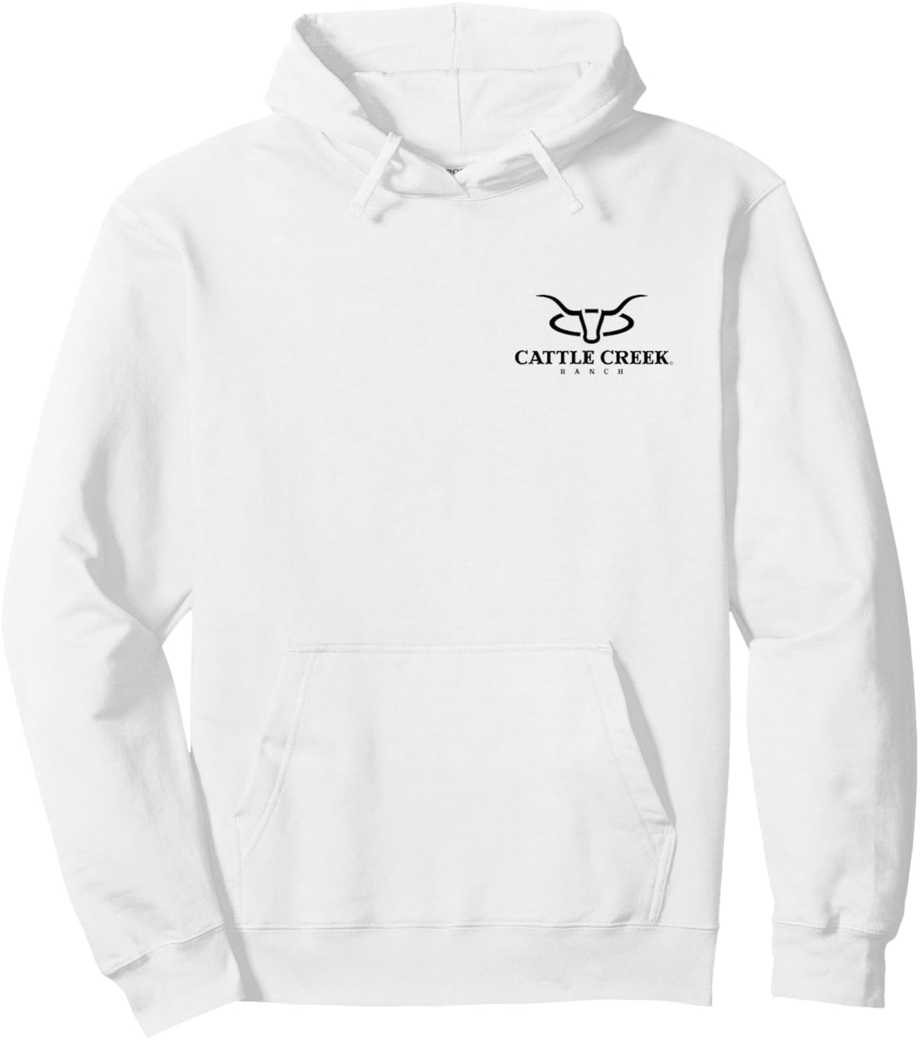 Cattle Creek Original Ranching Slate Grey - Black Logo Hoodie - Hoodie | White