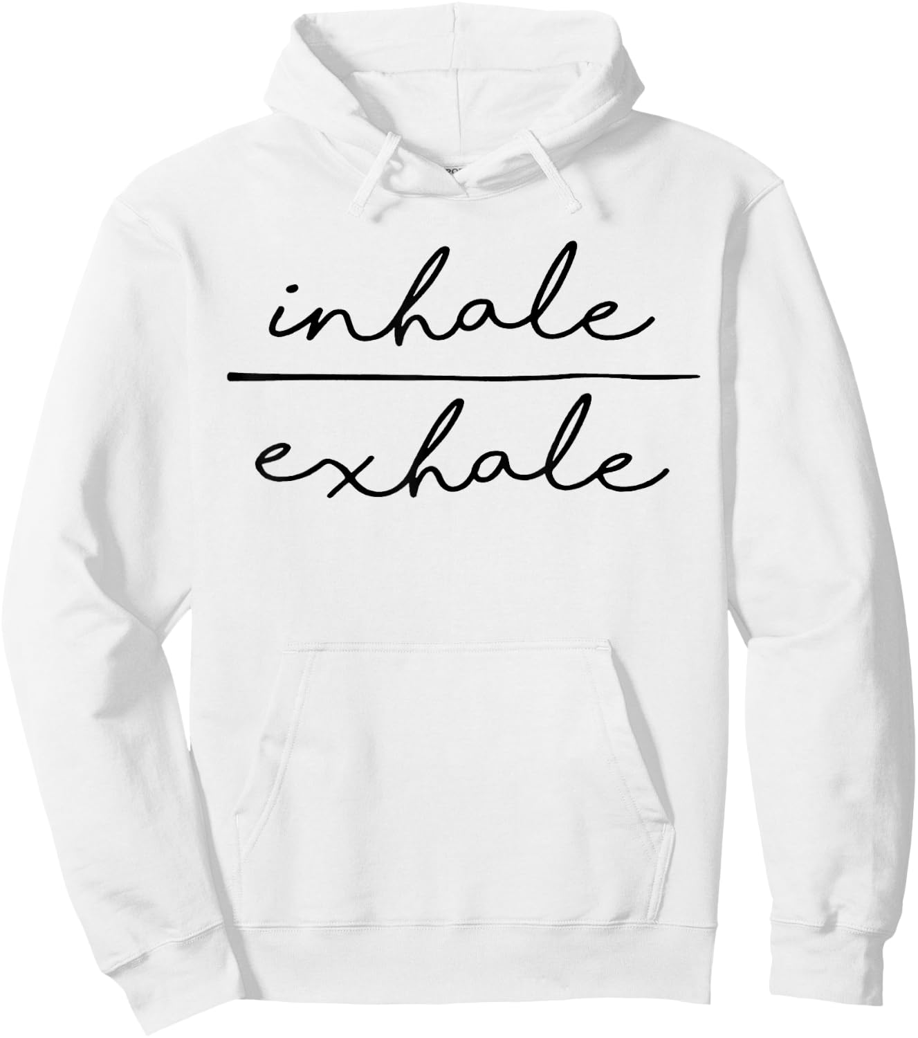 Inhale & Exhale Yoga Lover Women's Yoga Motivational Hoodie - Hoodie | White