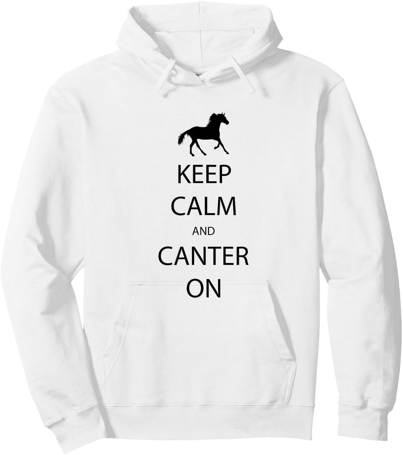 Keep Calm And Canter On Horse Riding Hoodie - Hoodie | White