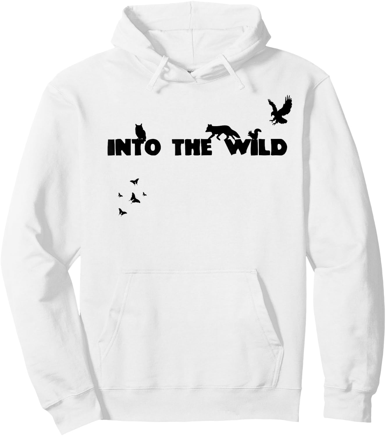 INTO THE WILD Pure nature with wild animals Hoodie - Hoodie | White