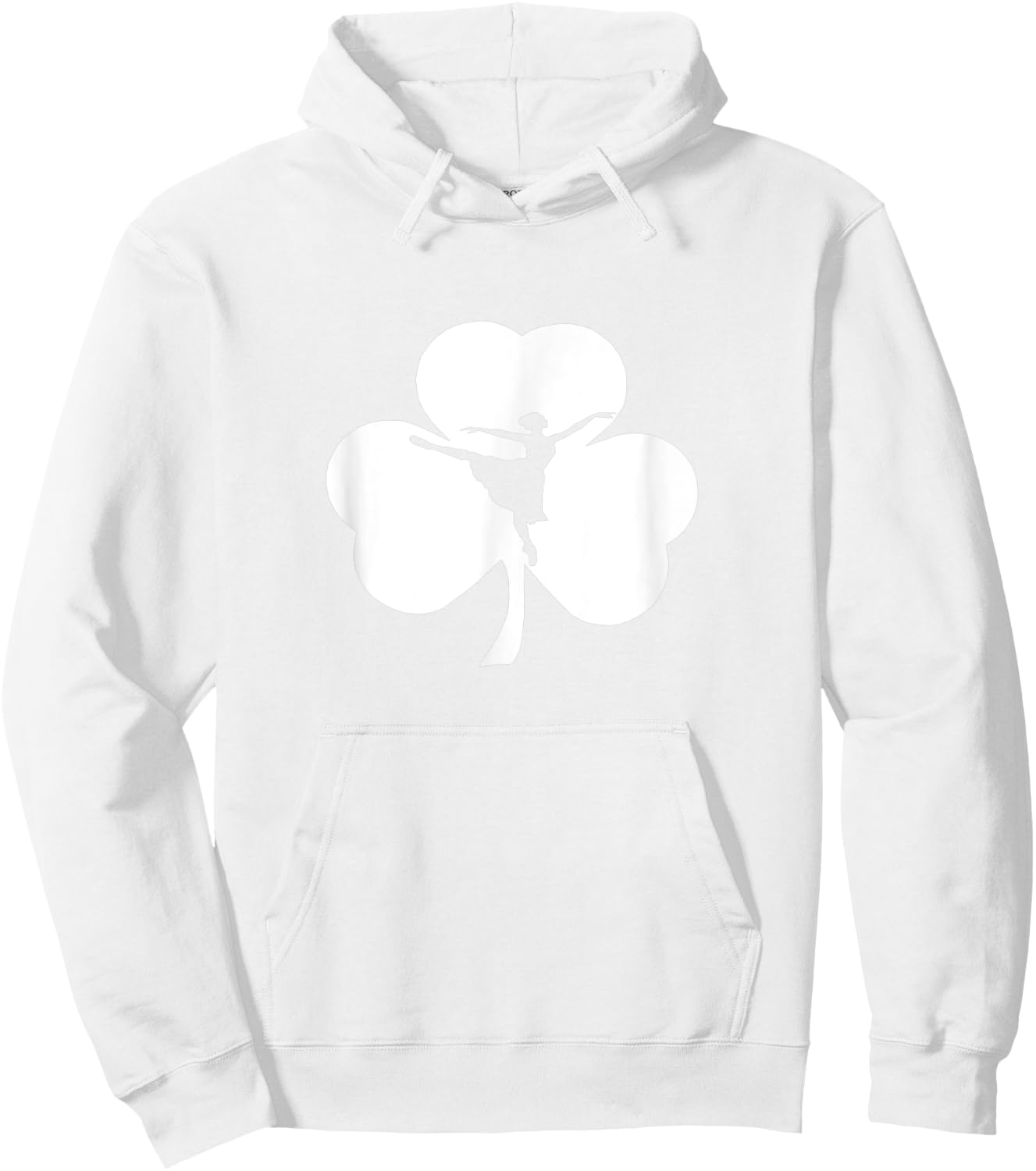 ballerina Irish Shamrock - Ballet St Patrick's Day Hoodie - Hoodie | White