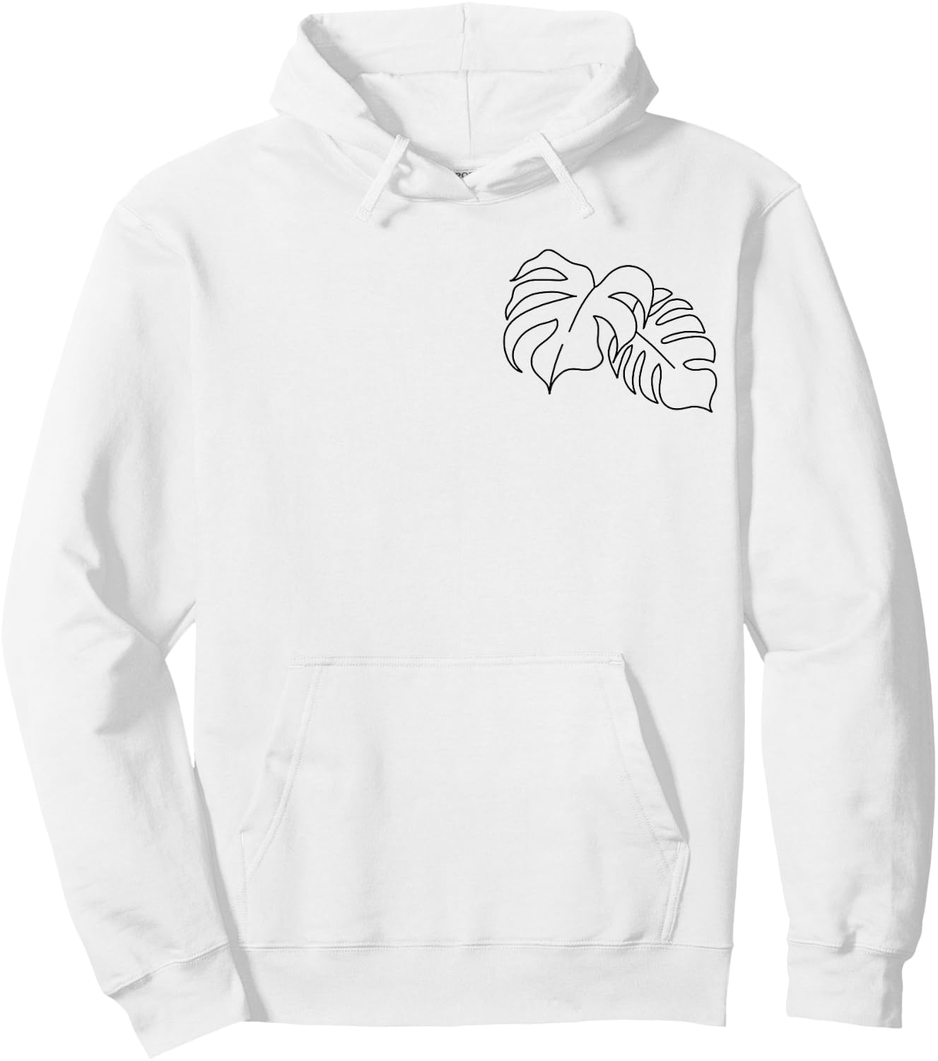 Plant Dad Plant Mom, Minimalist Monstera Deliciosa Line Art Hoodie - Hoodie | White