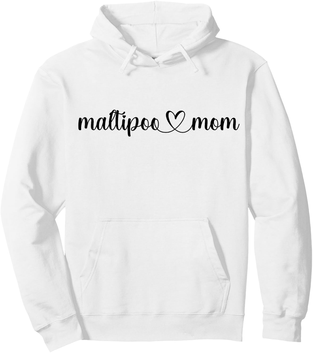 Dog Heart Love Maltipoo Mom Hoodie - Hoodie | White