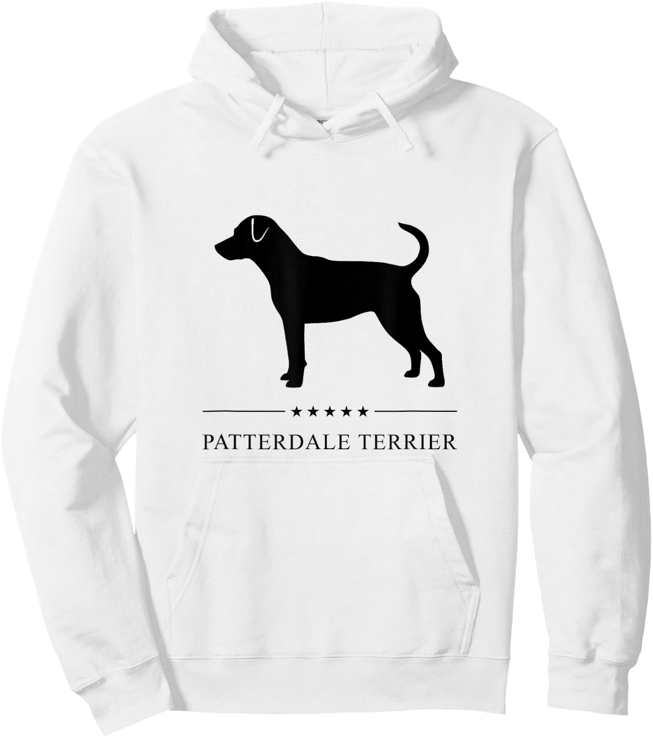 Patterdale Terrier Dog Black Silhouette Women Girls Kids Hoodie - Hoodie | White