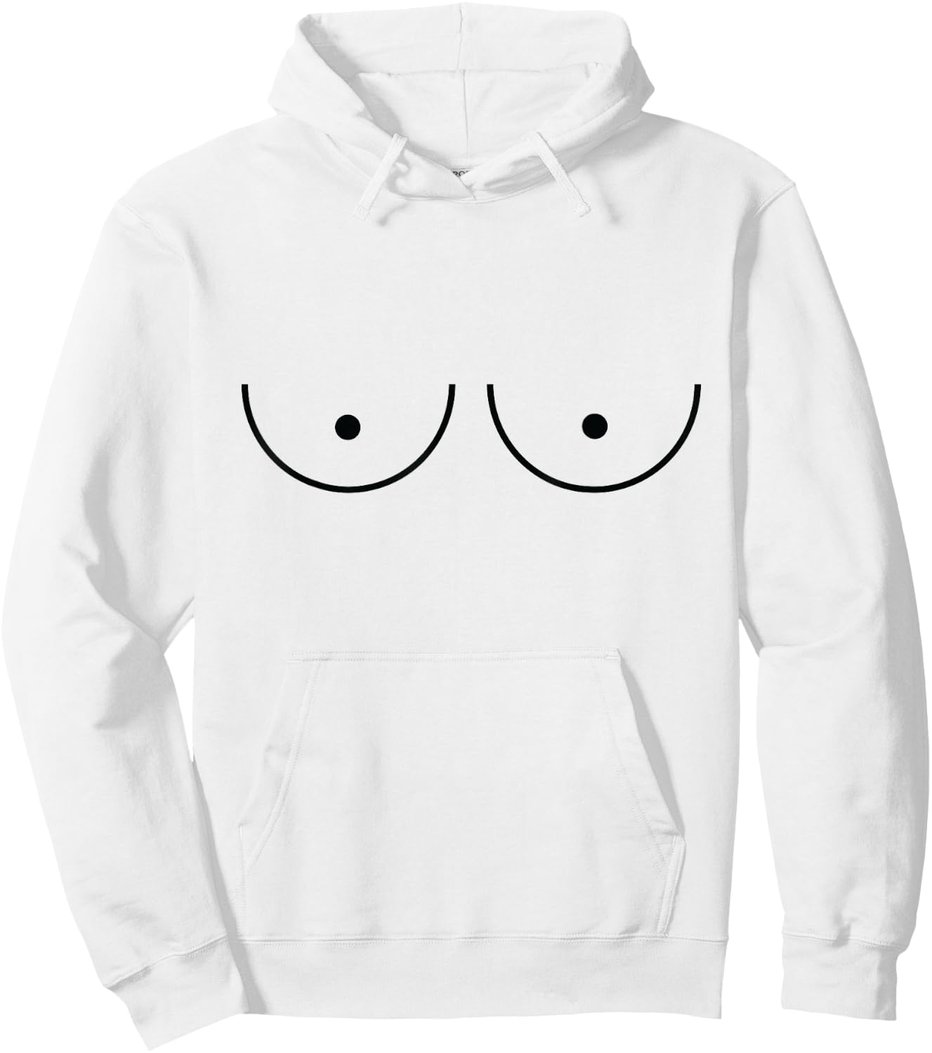 Cute Big Titty Graphic Hoodie - Hoodie | White