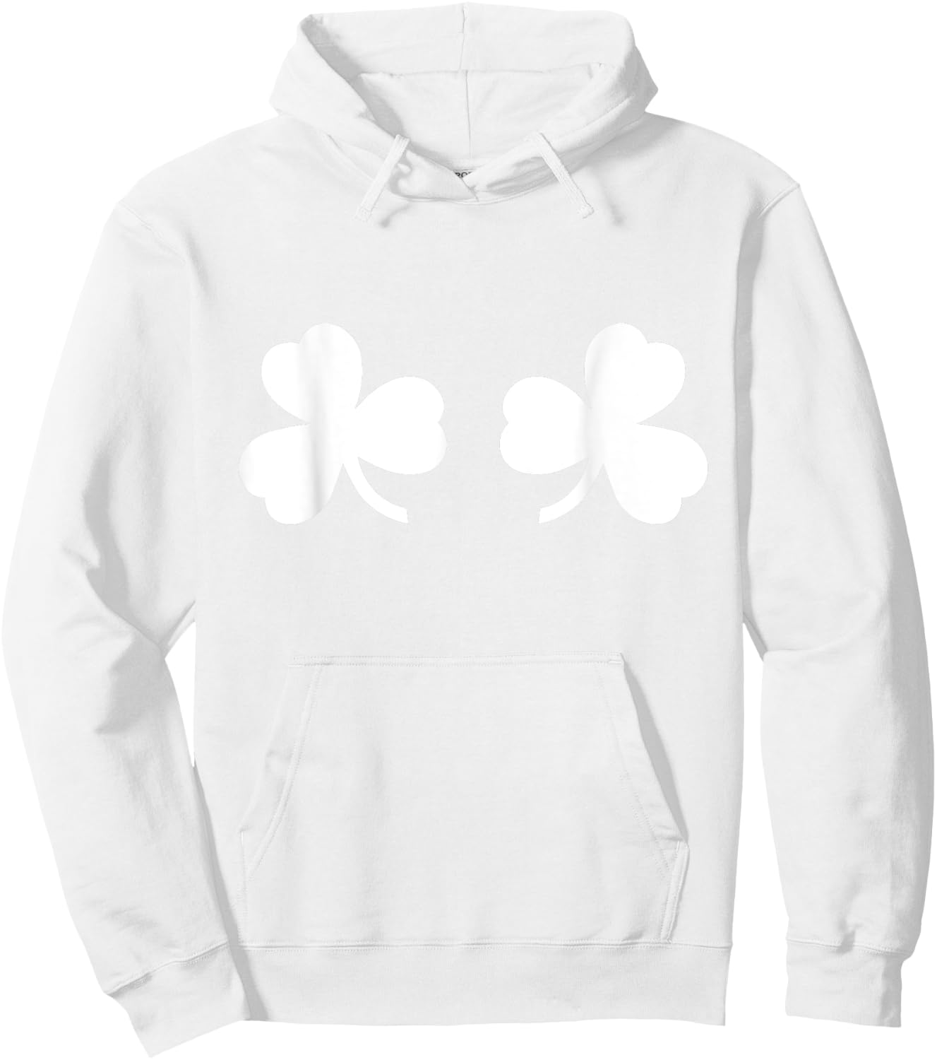 Shamrock Boobies - Adult Green Irish Breasts Lucky Clovers Hoodie - Hoodie | White