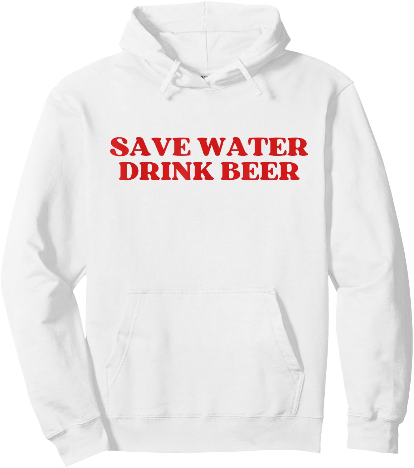 Save Water Drink Beer Y2k Aesthetic Hoodie - Hoodie | White