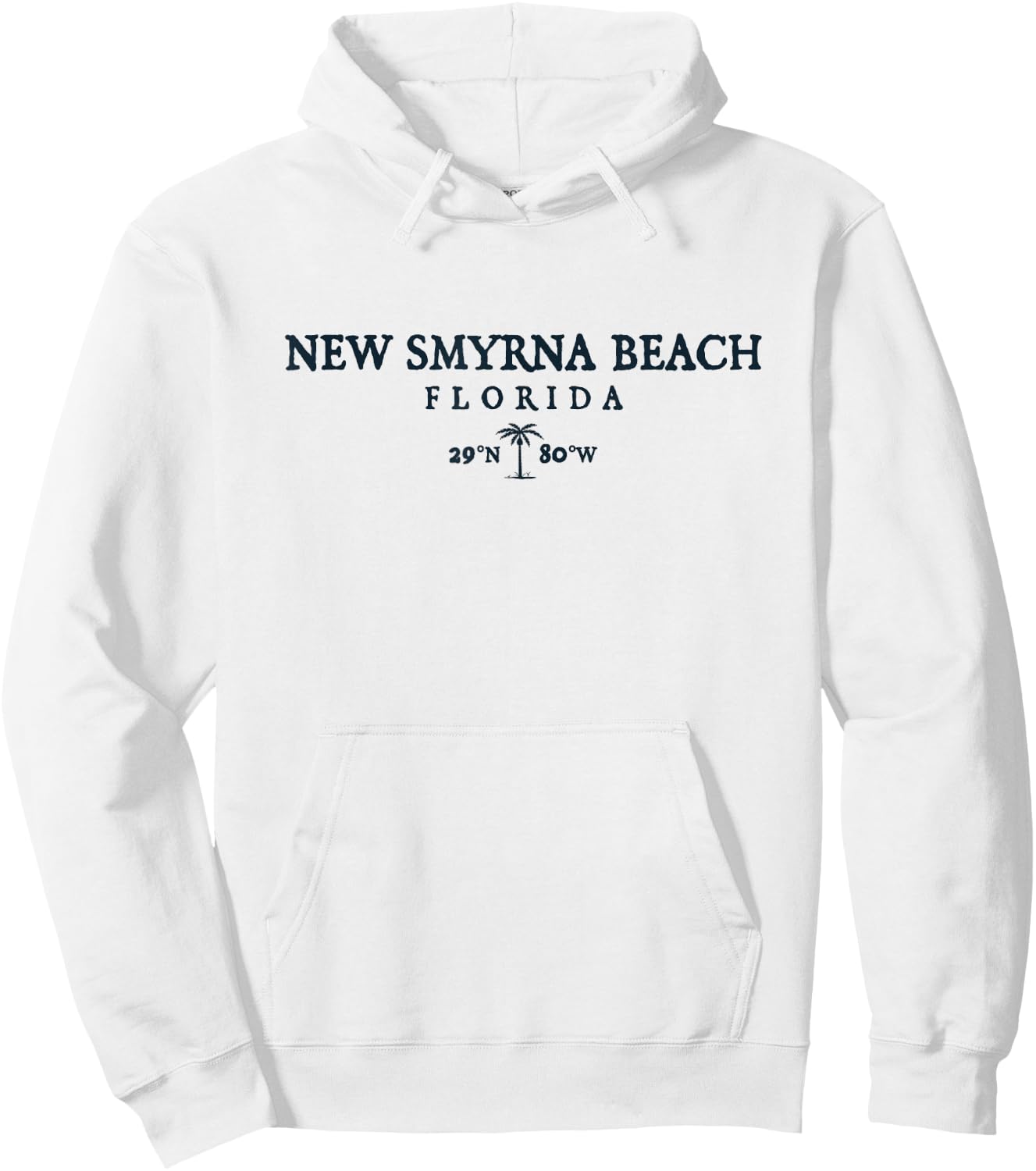 New Smyrna Beach Florida Palm Tree Surf Beach Gift Women Hoodie - Hoodie | White