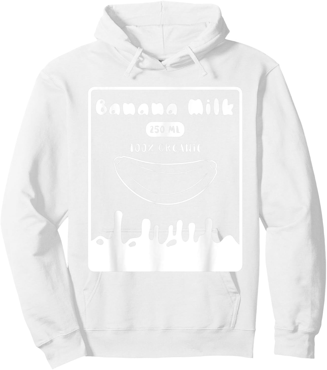 Kawaii Banana Milk Milky Vaporwave Japanese Banana Milkshake Hoodie - Hoodie | White