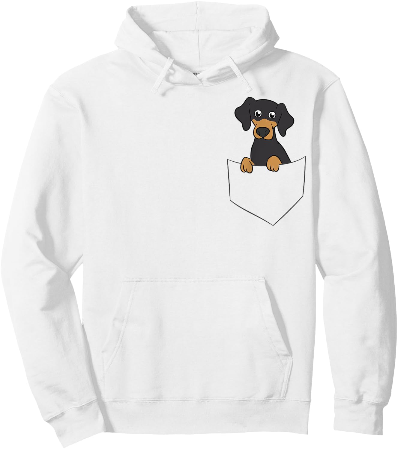Cute Dachshund In Pocket Dog In Pocket Funny Dachshund Hoodie - Hoodie | White