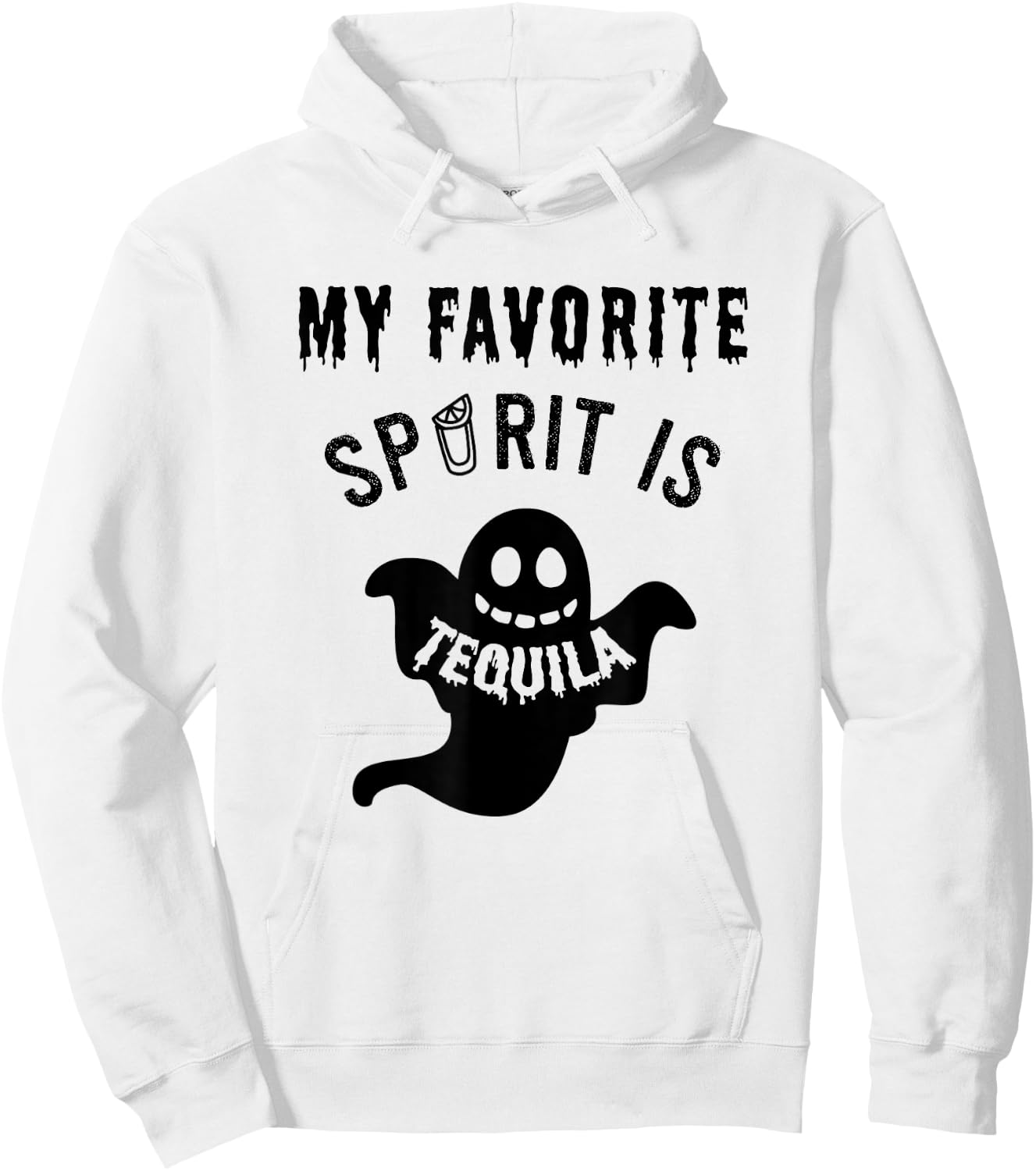 Favorite Spirit Tequila / Ghost Costume Halloween Drinking Hoodie - Hoodie | White