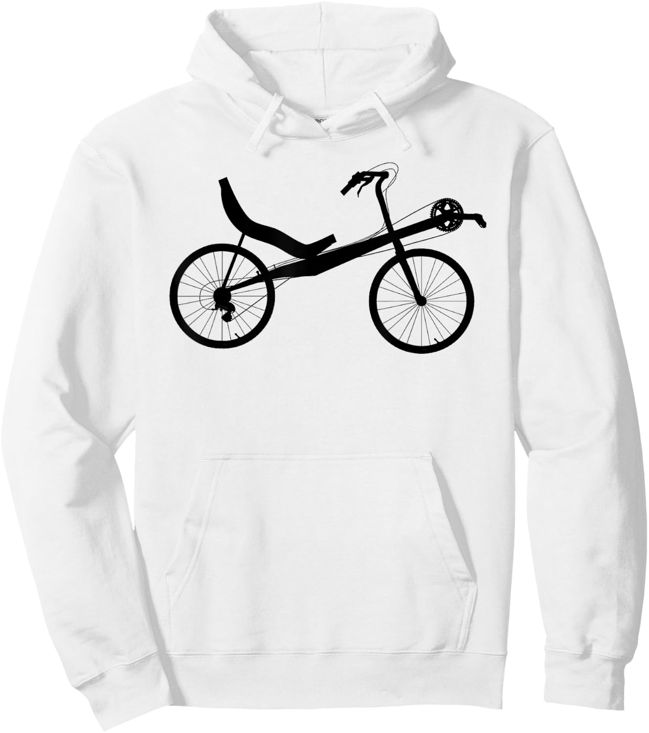 Recumbent Bike Bicycle Cycling Hoodie - Hoodie | White