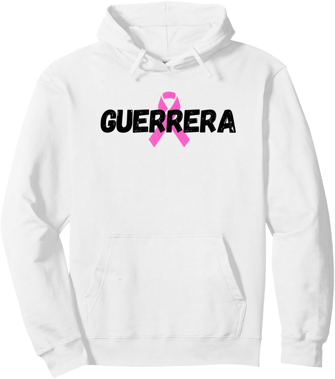 Breast Cancer Warrior Guerrera Pink Ribbon Hoodie - Hoodie | White