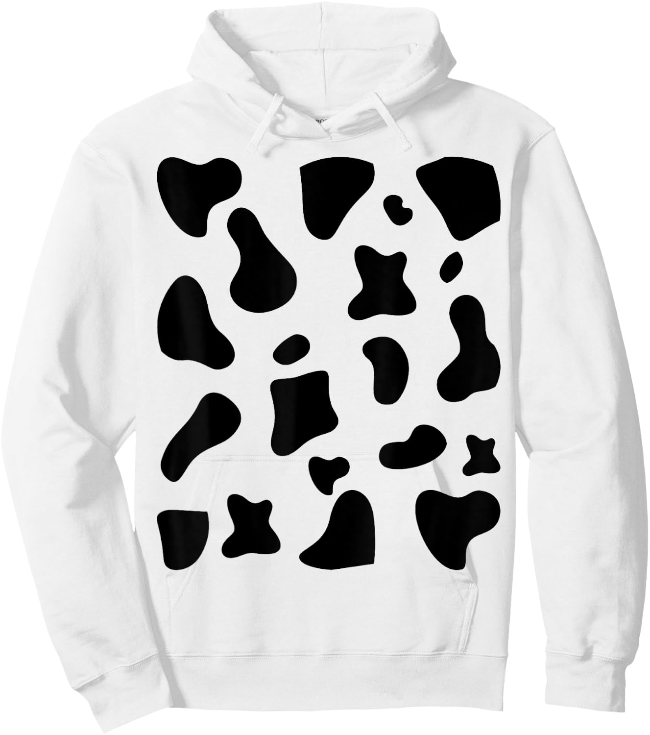 Cow Print Halloween Costume Cow Animal Hoodie - Hoodie | White