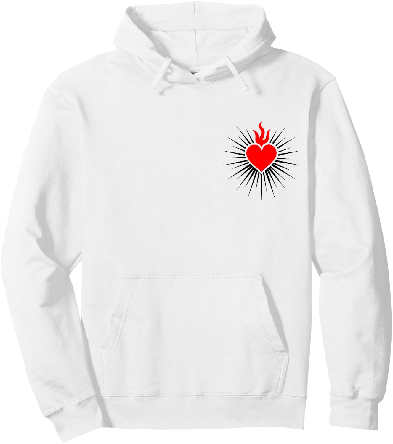 Sacred Heart Love Jesus Christ God Christian Church Religion Hoodie - Hoodie | White