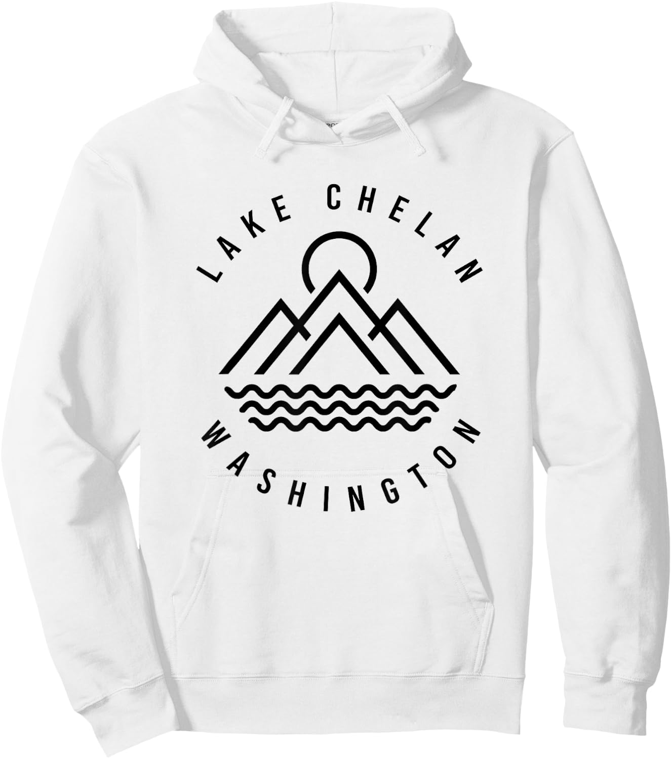 Lake Chelan Mountains Washington Hiking Outdoors Minimal Hoodie - Hoodie | White