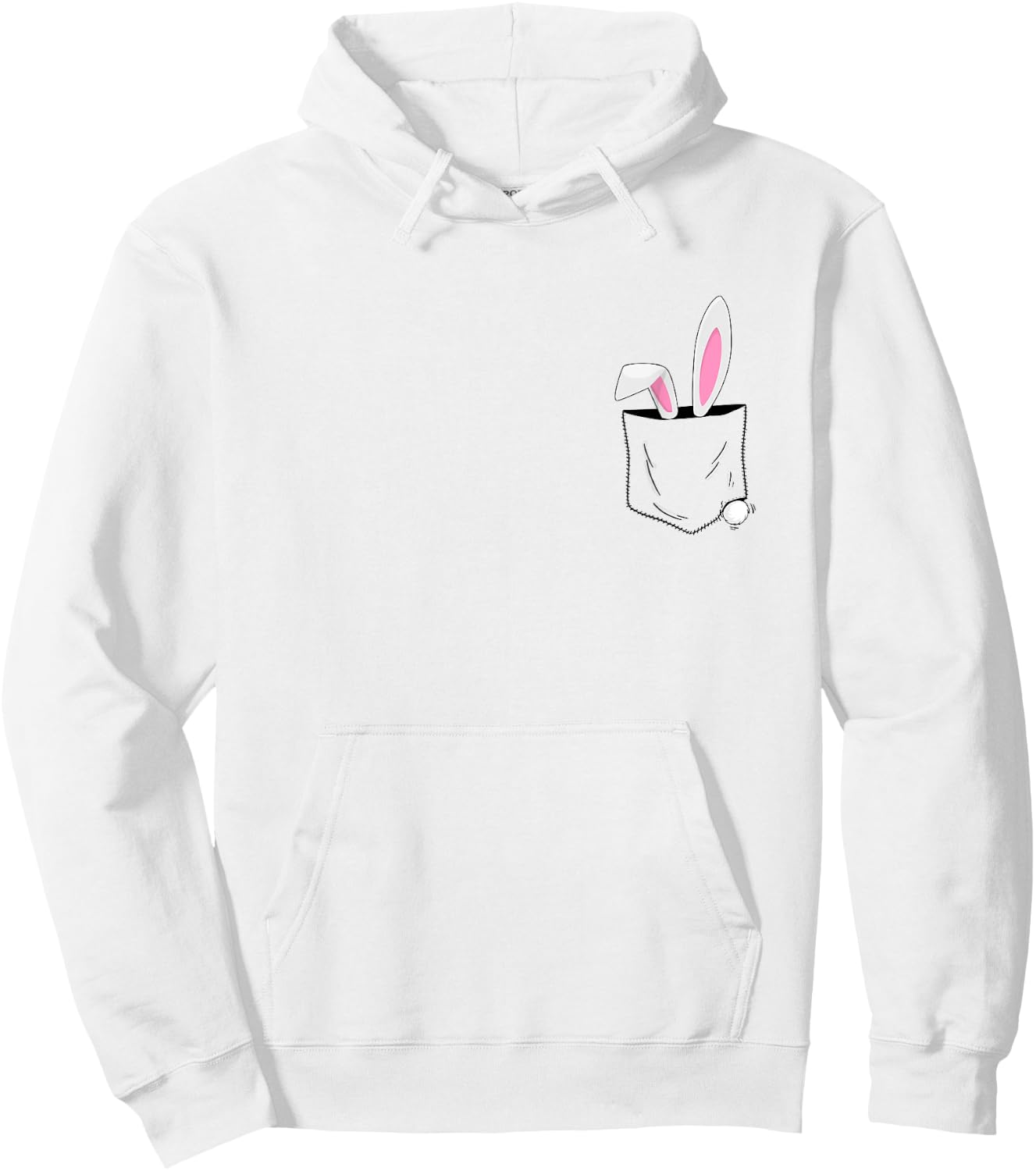 Easter bunny ears in pocket funny easter outfit for Easter Hoodie - Hoodie | White