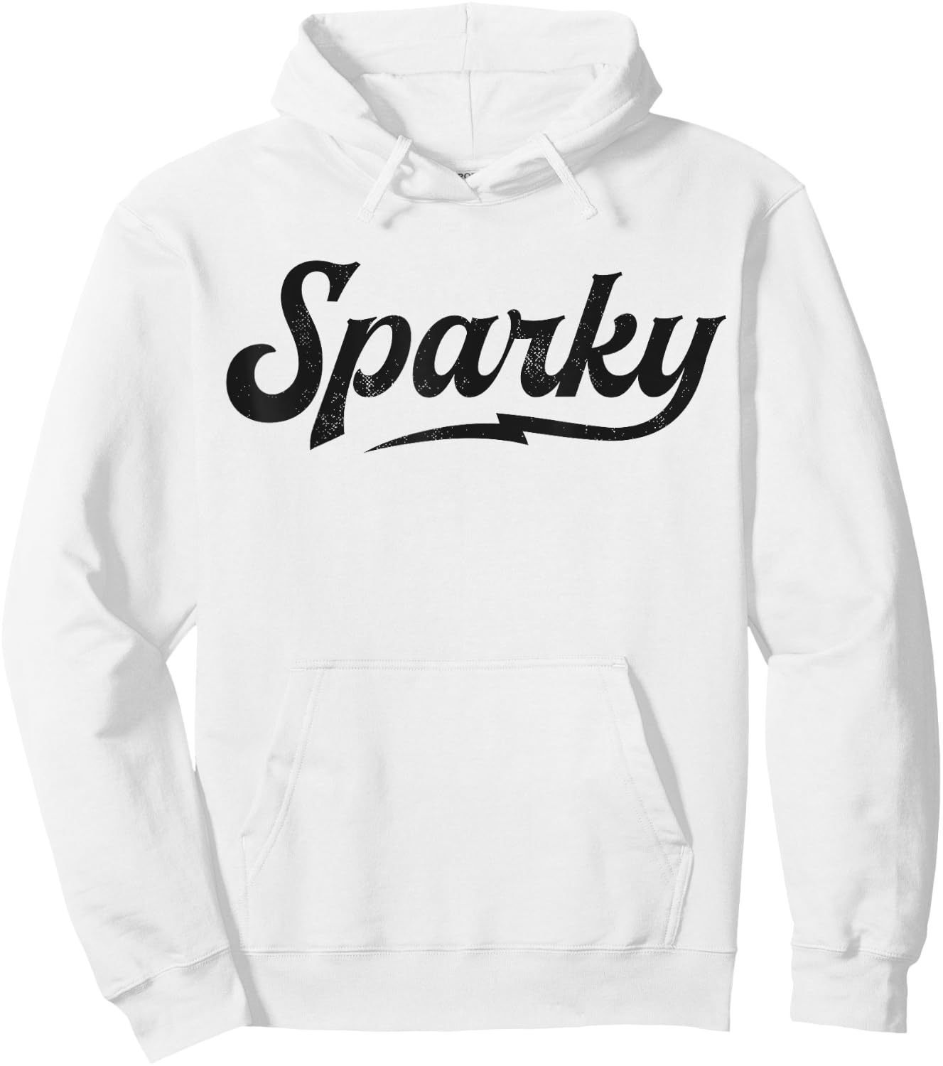 Sparky Electrician Funny Lineman Dad Retro Vintage Novelty Hoodie - Hoodie | White