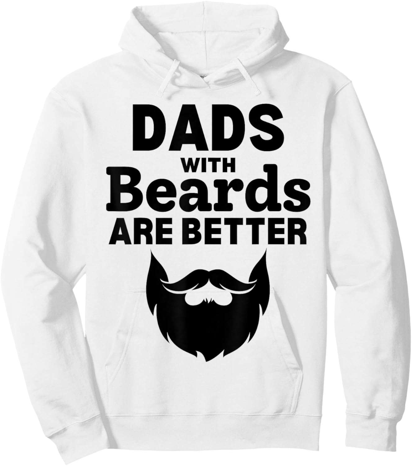 Funny Fathers Day Dad Jokes Daddy Humor Dads with Beard Papa Hoodie - Hoodie | White