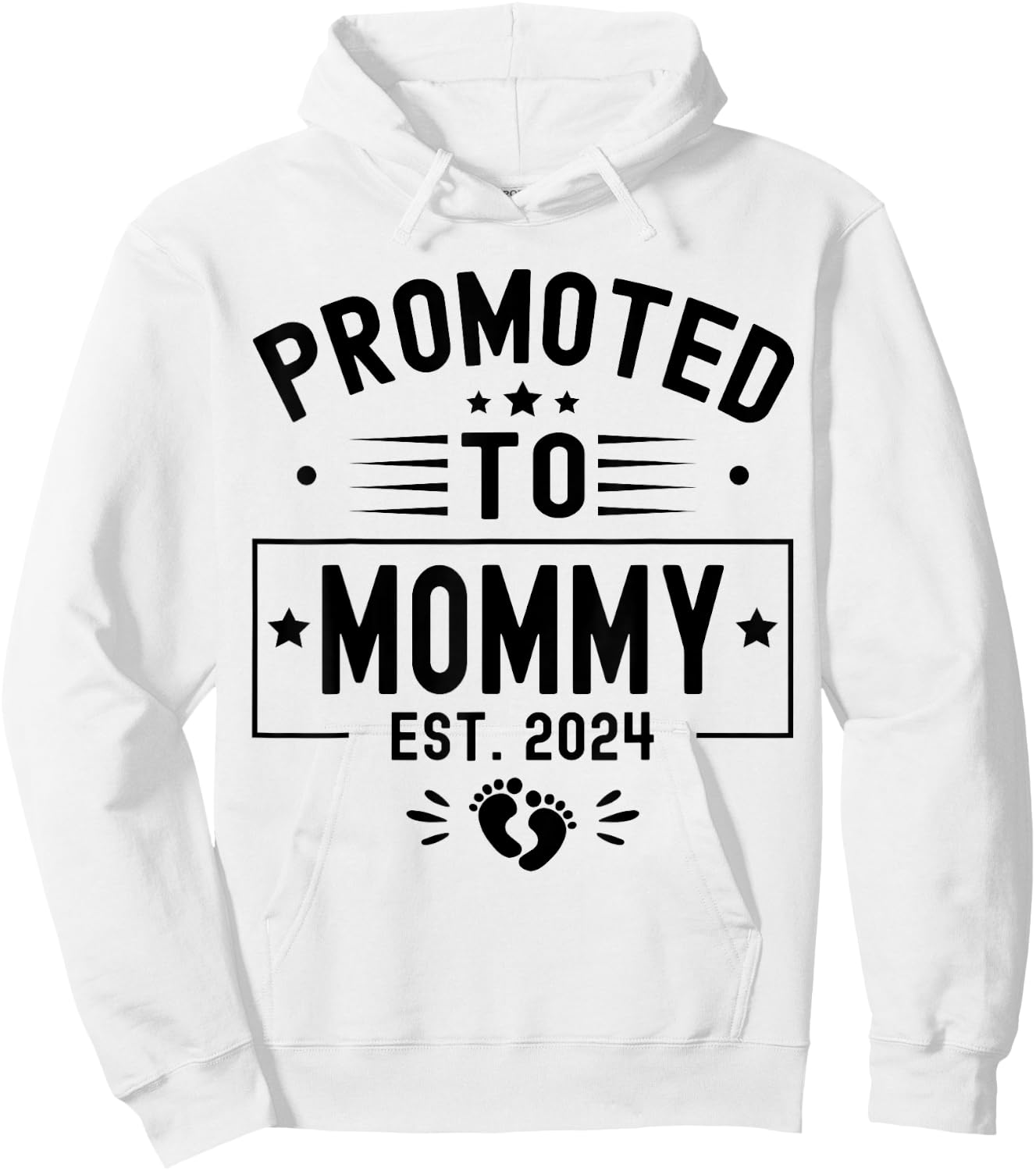 Promoted To Mommy Est. 2024 Soon To Be Mom New Mommy 2024 Hoodie - Hoodie | White