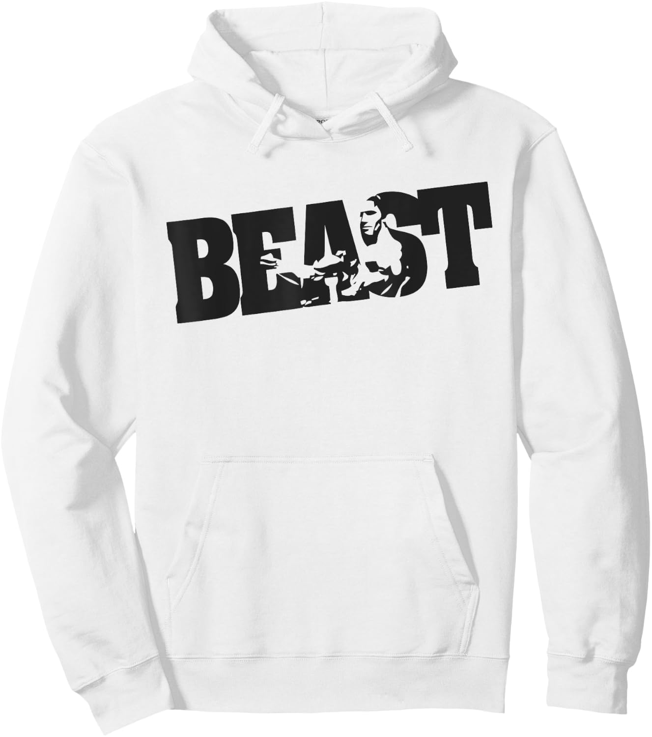 BEAST WORKOUT | cross train clothes for the gym Hoodie - Hoodie | White