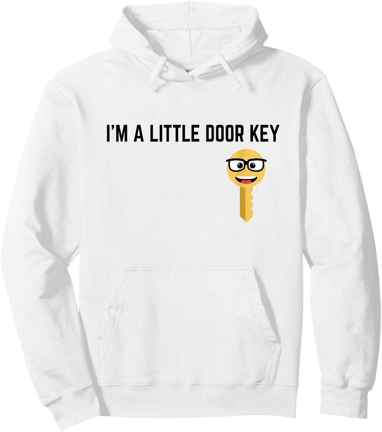 Funny I'm A Little Door Key Nerdy Bad Dorky Mom Dad Kids Pun Hoodie - Hoodie | White
