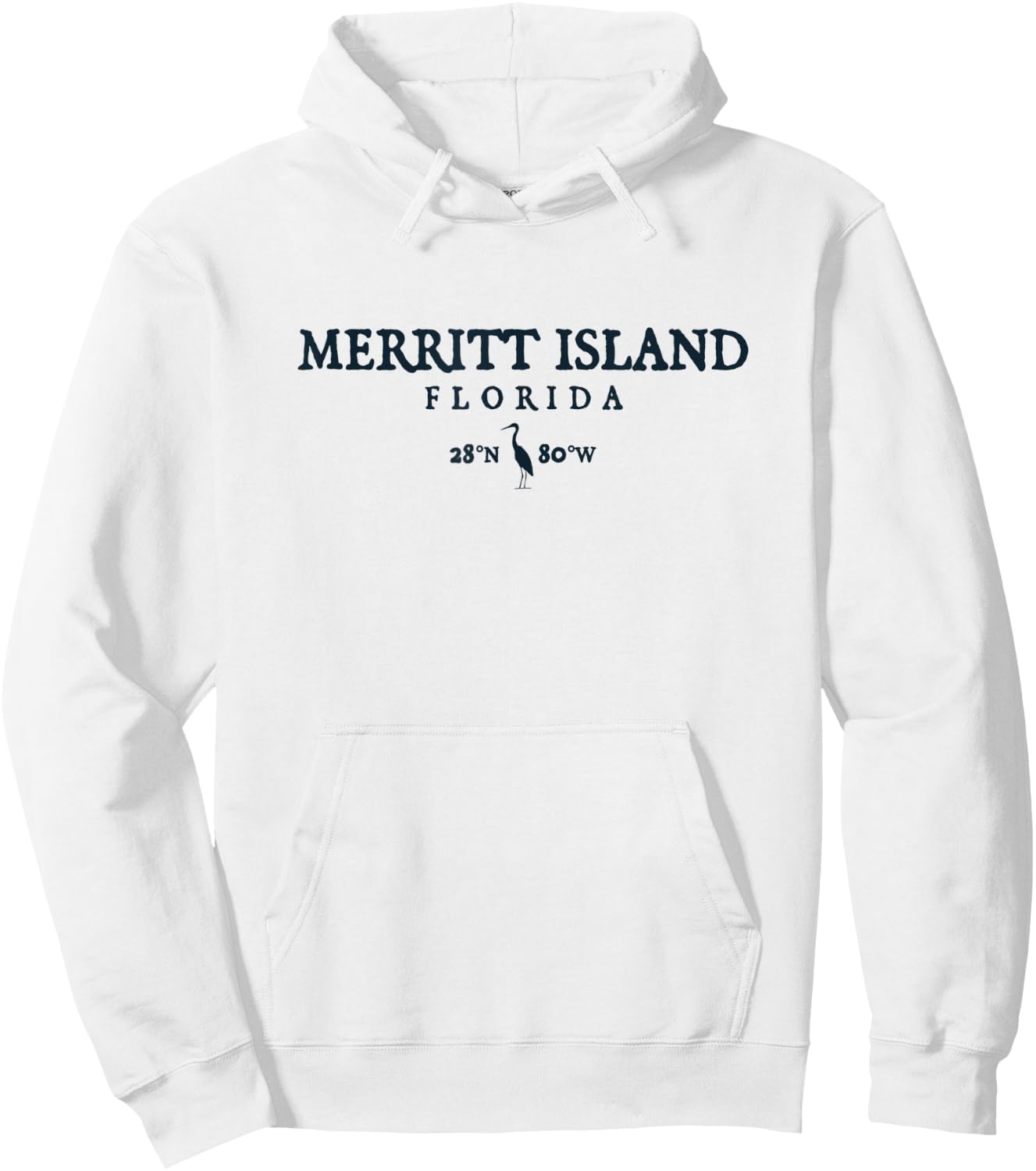 Merritt Island Florida Palm Tree Surf Beach Gift Men Women Hoodie - Hoodie | White