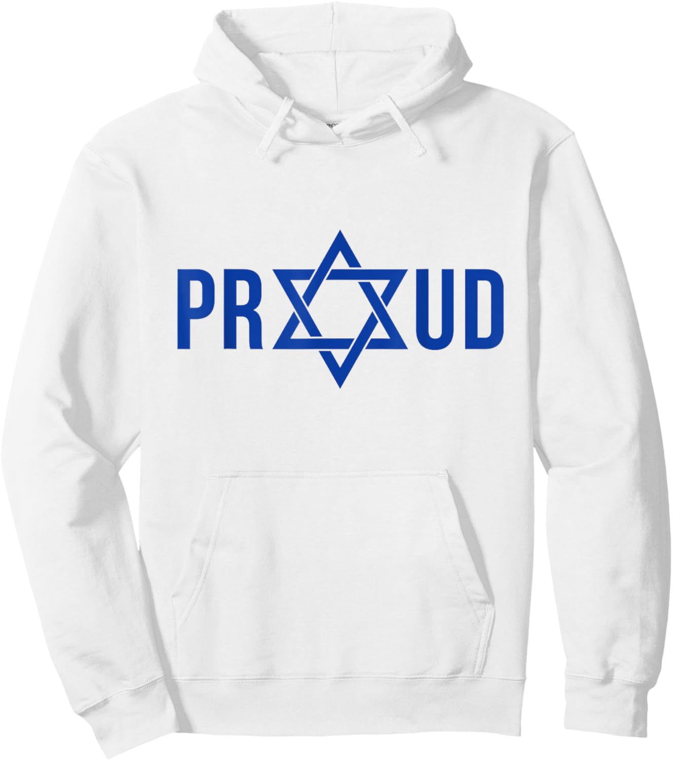 Proud Star of David Jewish Hebrew Israel Pride Hoodie - Hoodie | White