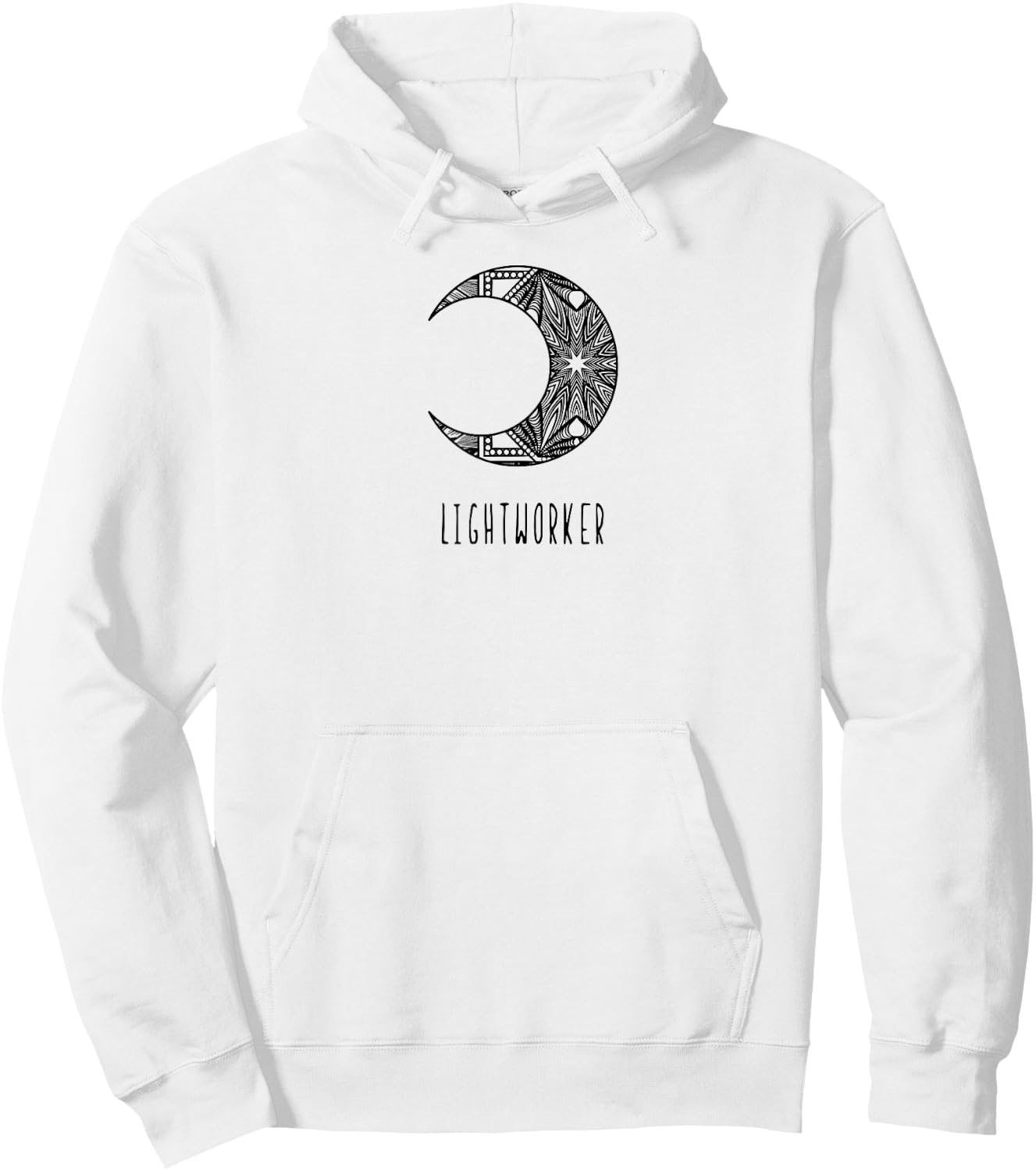 Lightworker energy healer new age mandala moon spiritual Hoodie - Hoodie | White