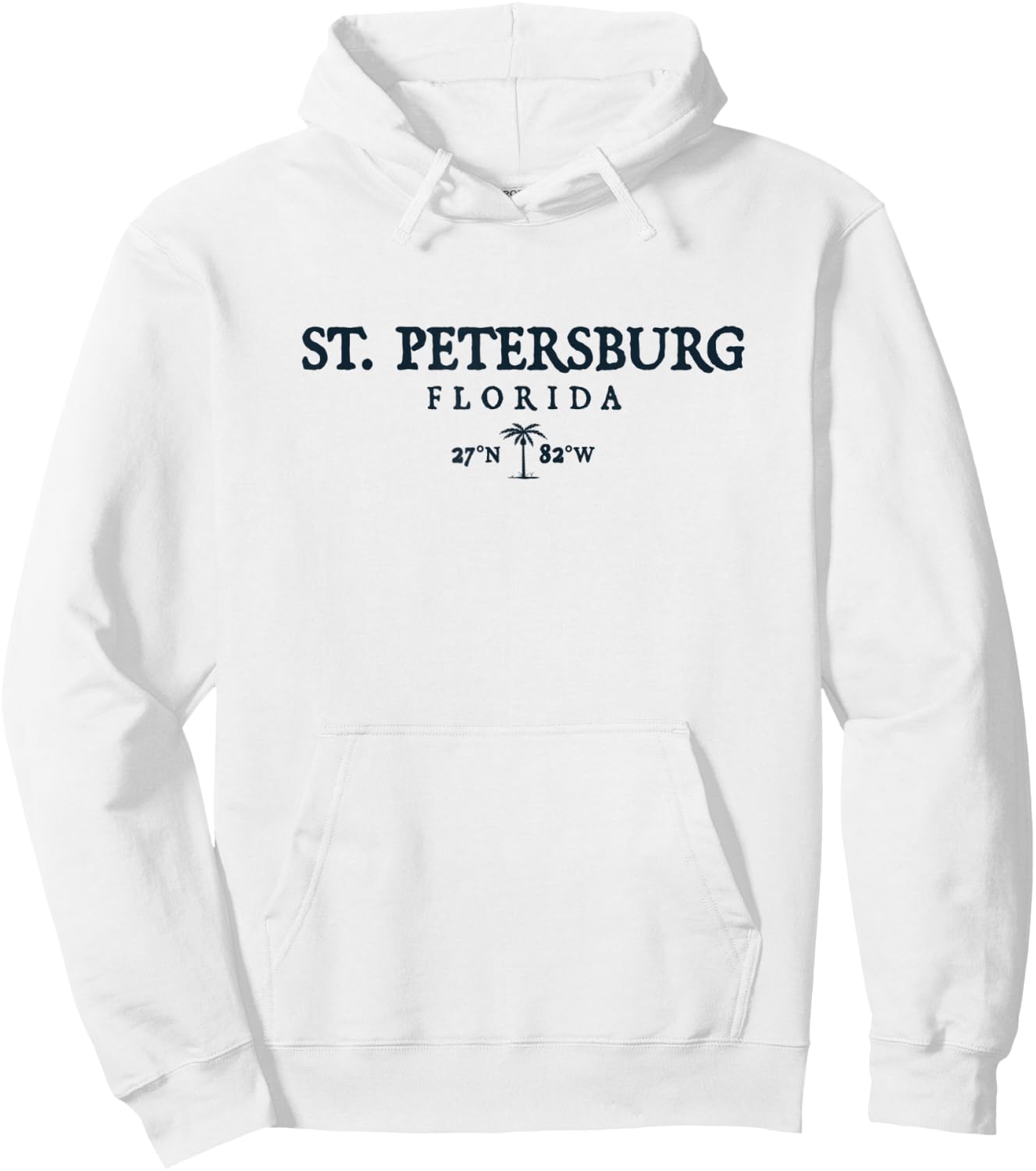 St. Petersburg Florida Palm Tree Surf Beach Gift Women Hoodie - Hoodie | White
