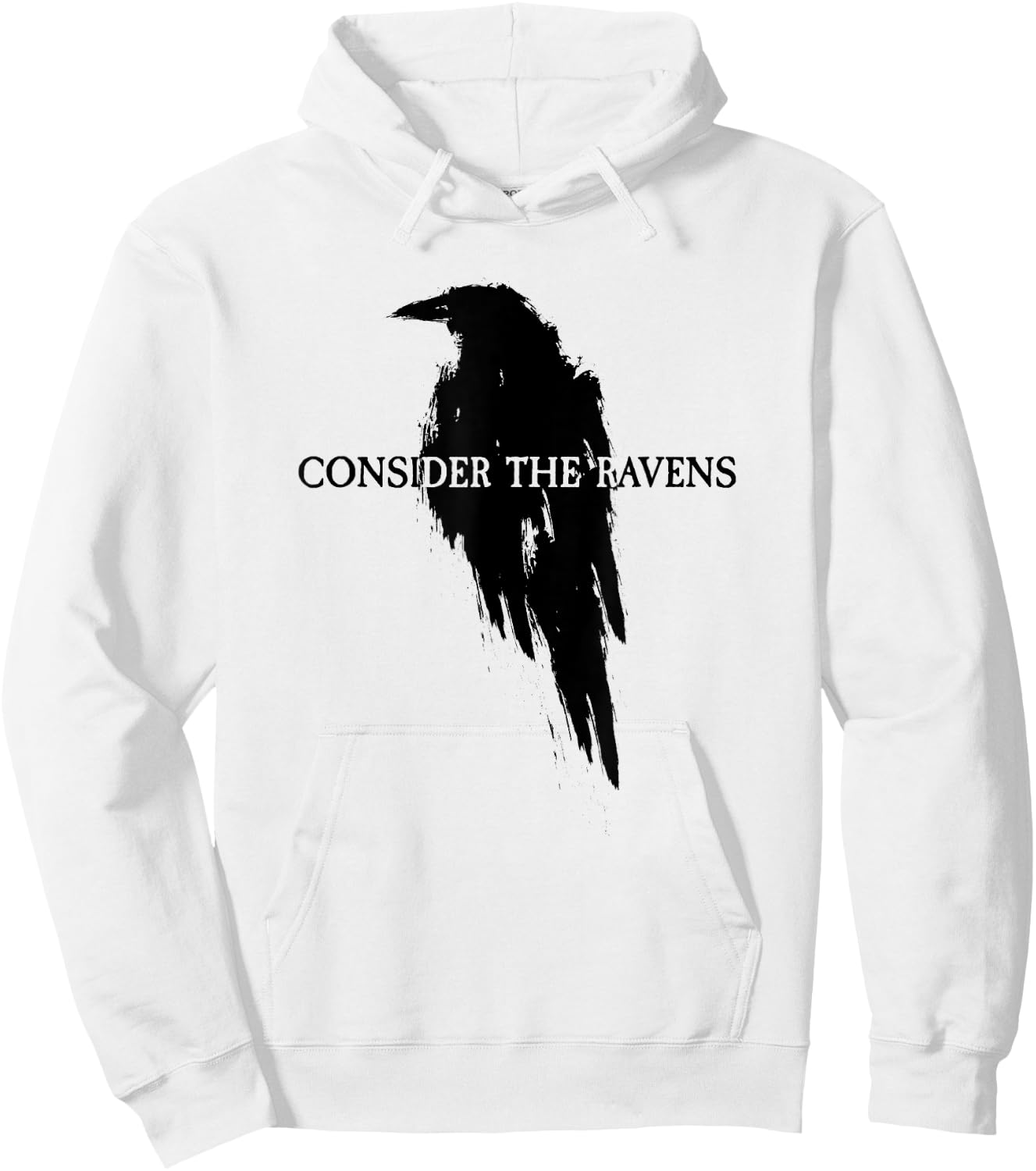 Luke 12:24 Consider The Ravens Hoodie - Hoodie | White