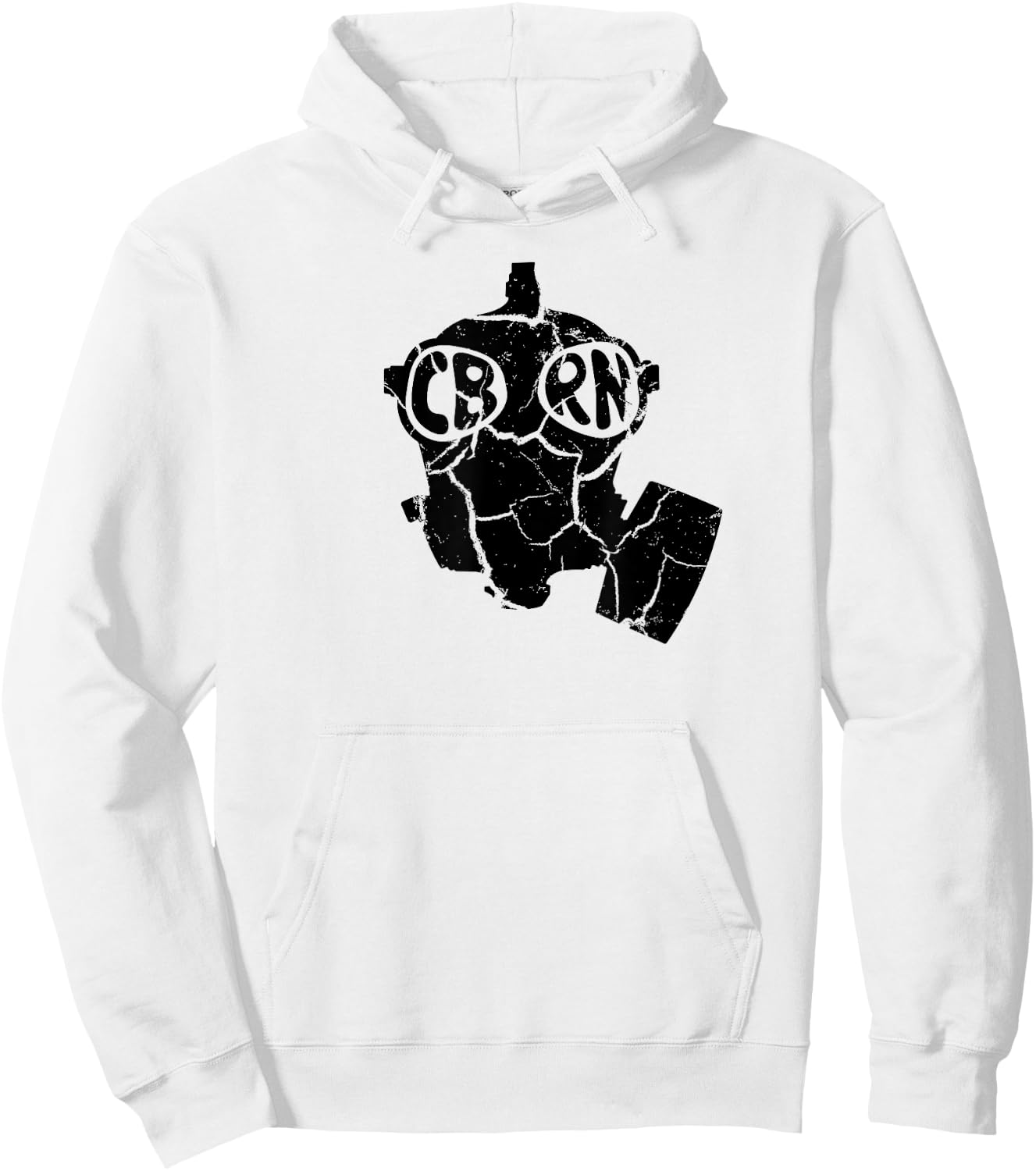 CBRN Gas Mask Army NBC MOPP Gear Military Survival Prepper Hoodie - Hoodie | White