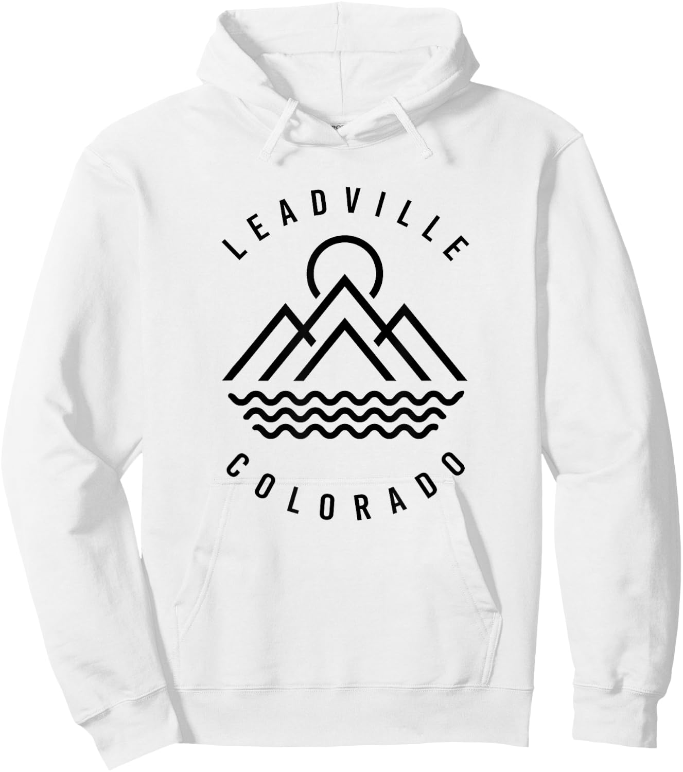 Leadville Mountains Colorado Hiking Outdoors Minimal Hoodie - Hoodie | White