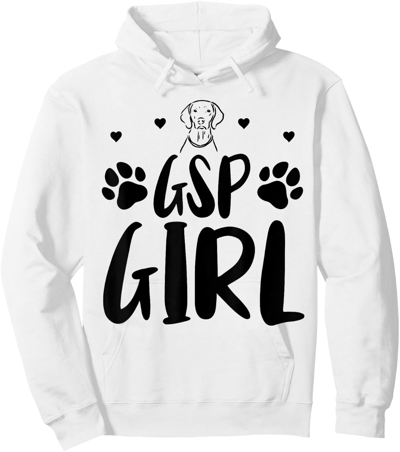 GSP Girl Funny German Shorthaired Pointer Dog Lover Hoodie - Hoodie | White