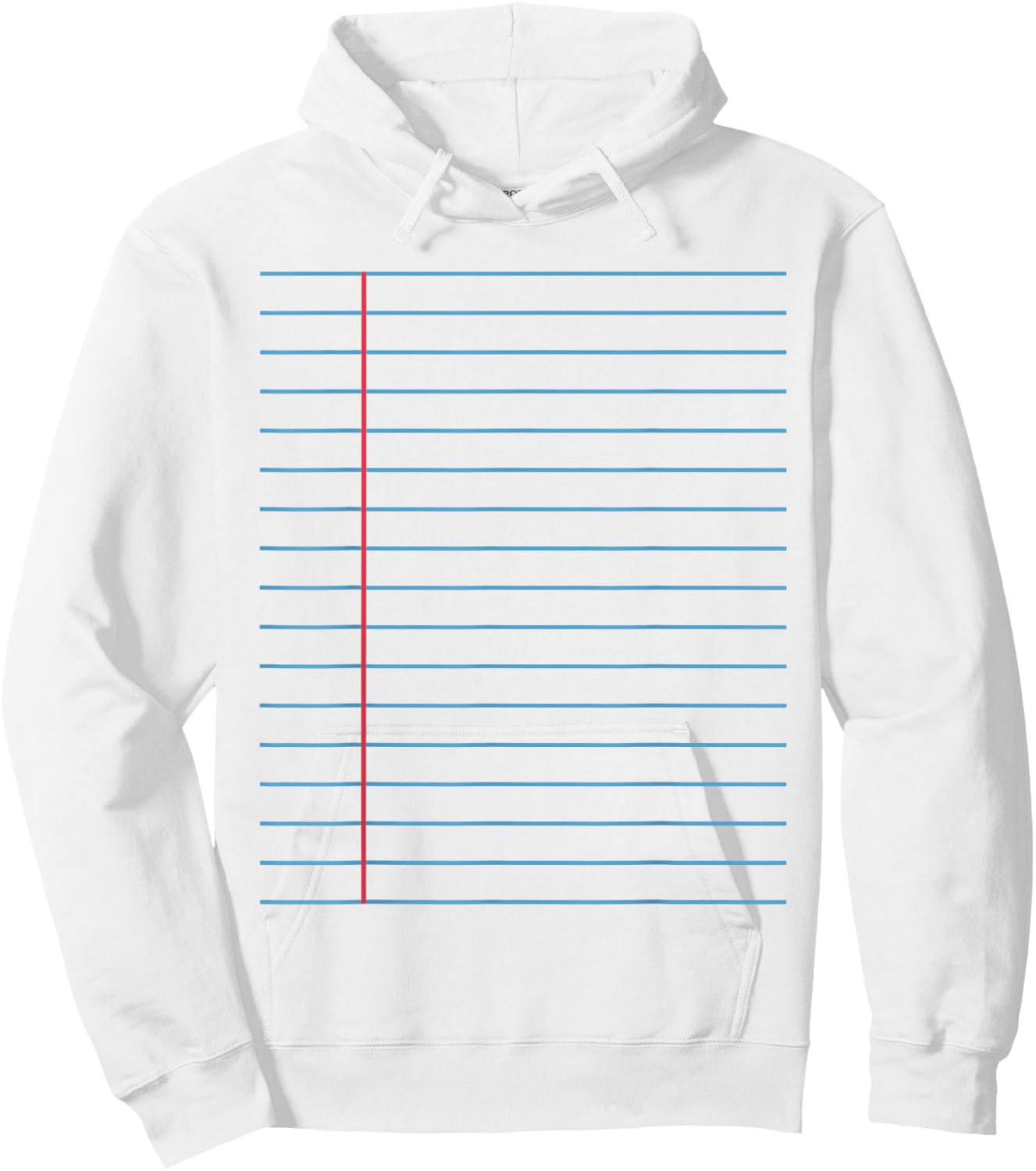 College Ruled Lined Paper Student Teacher Professor Costume Hoodie - Hoodie | White