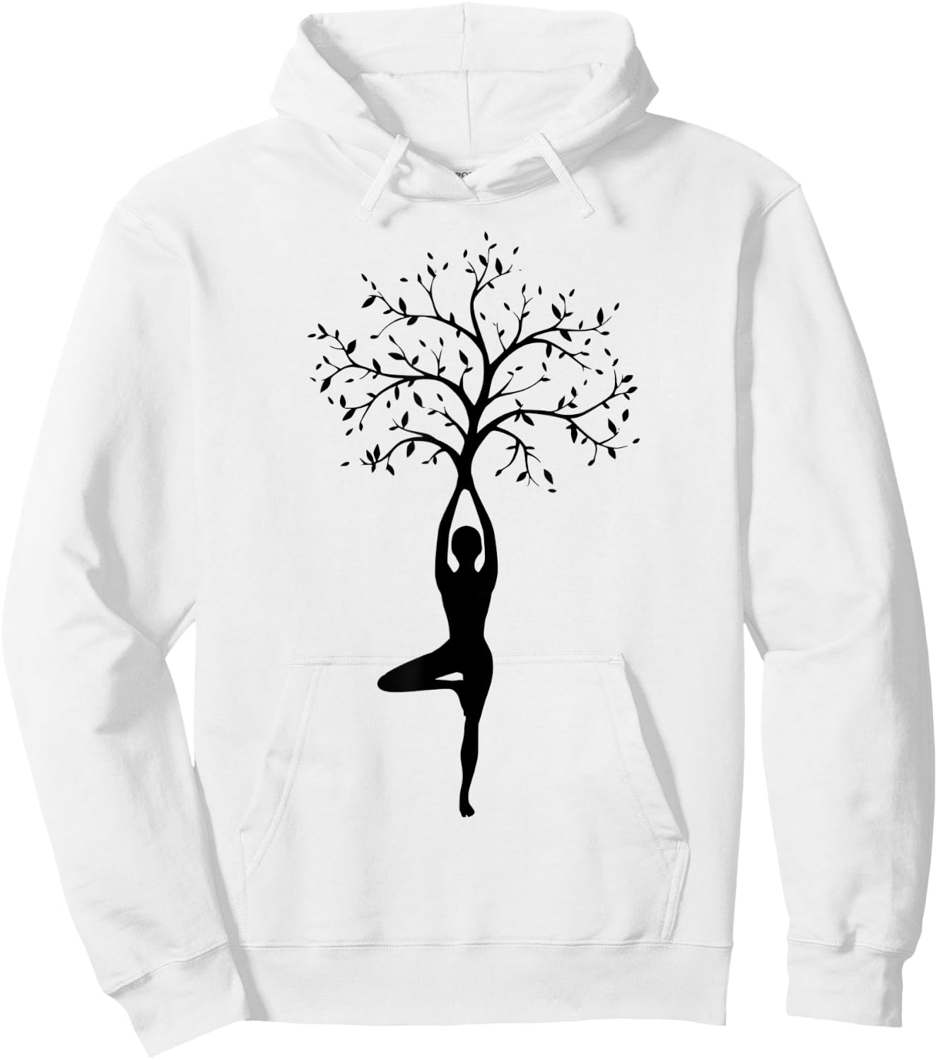 Yoga Tree Pose Essence Hoodie - Hoodie | White