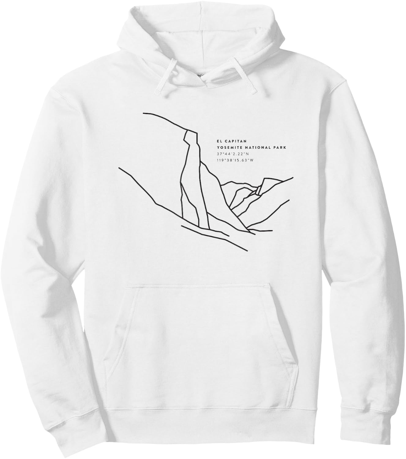 Places Around The World: El Capitan, Yosemite National Park Hoodie - Hoodie | White