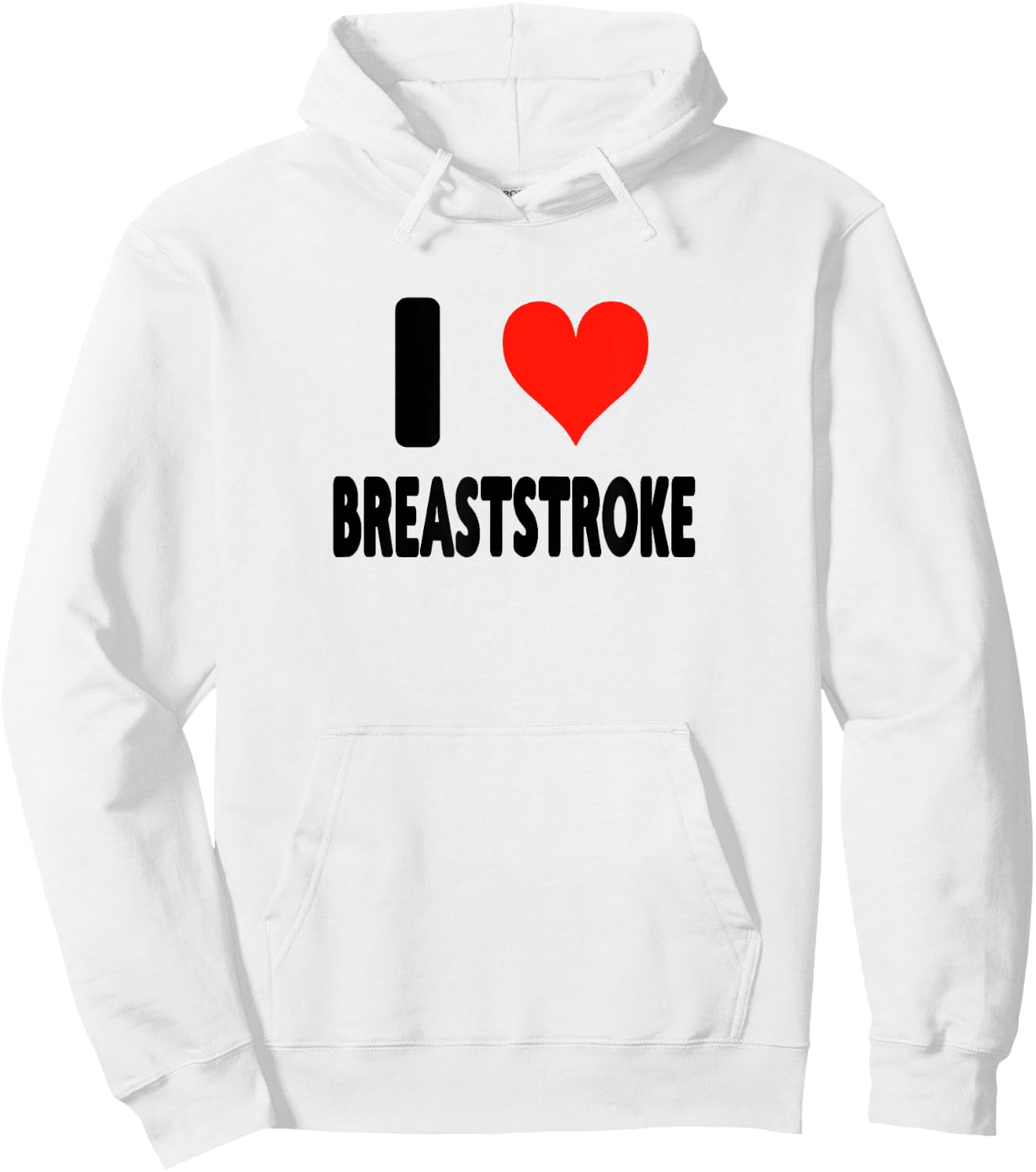 I Love Breaststroke - Heart Swim Swimmer Pool Swimming Hoodie - Hoodie | White