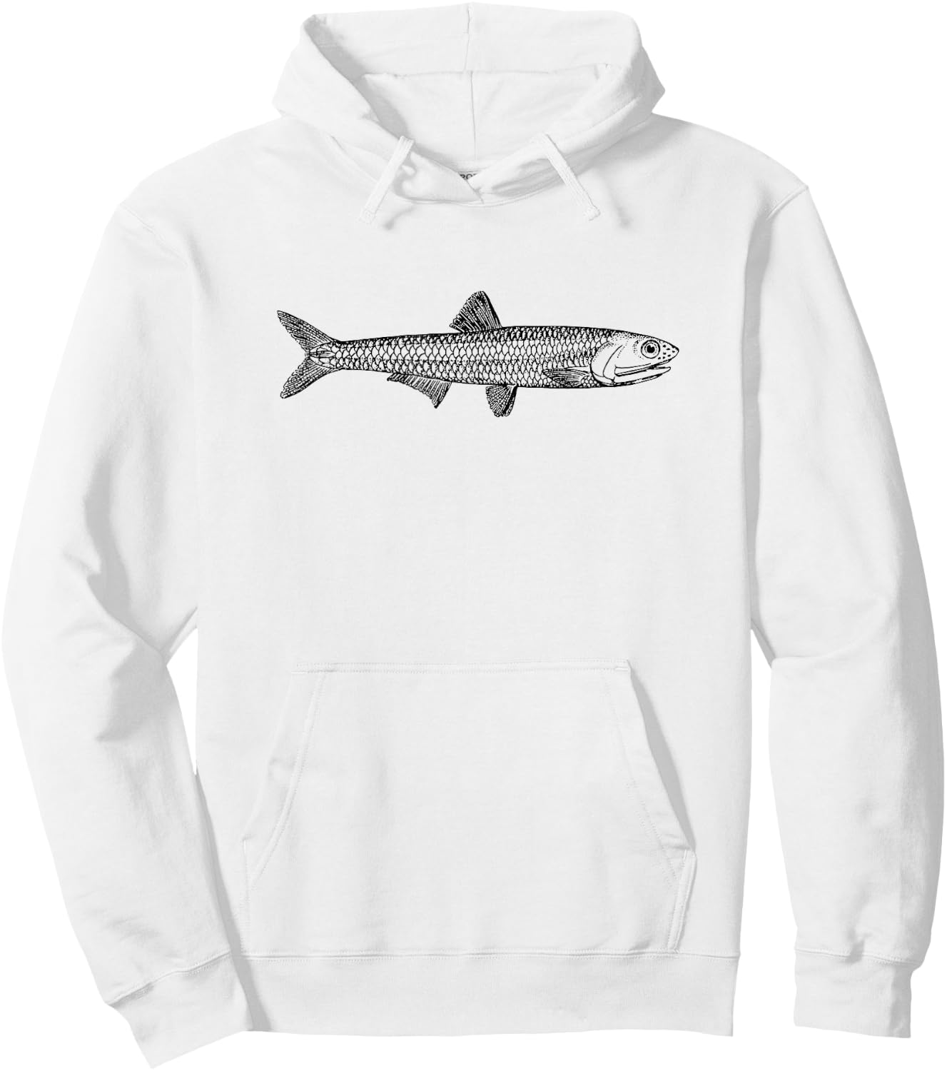Anchovy Fish Hoodie - Hoodie | White