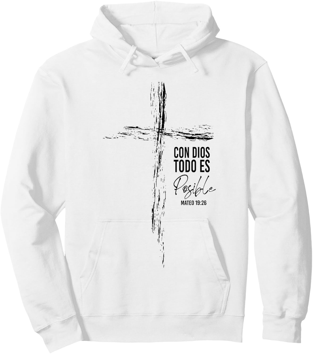 Regalos Cristianos Frases Hombre Él Español Textos Biblicos Hoodie - Hoodie | White